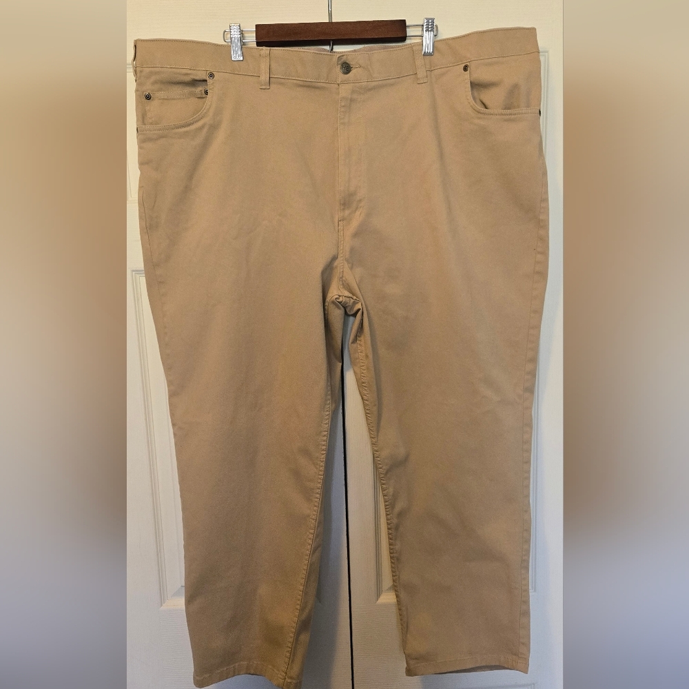 Big Men's Tan Stretch Chinos